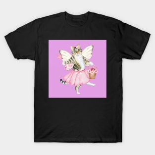 Pretty Pink Fairy Cat T-Shirt